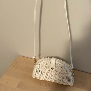 White Wicker Purse